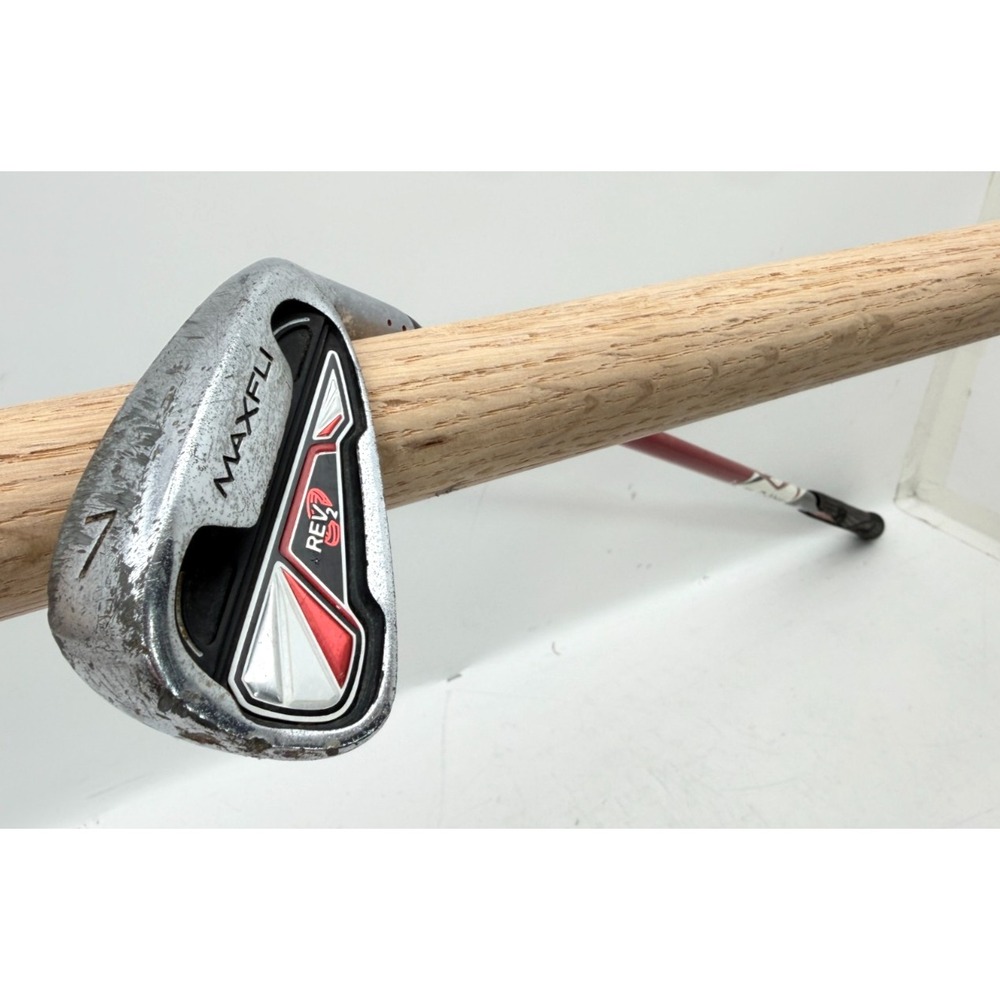 Maxfli Rev2 Junior 7 Iron Red Black Graphite RH Kids - Needs Grip